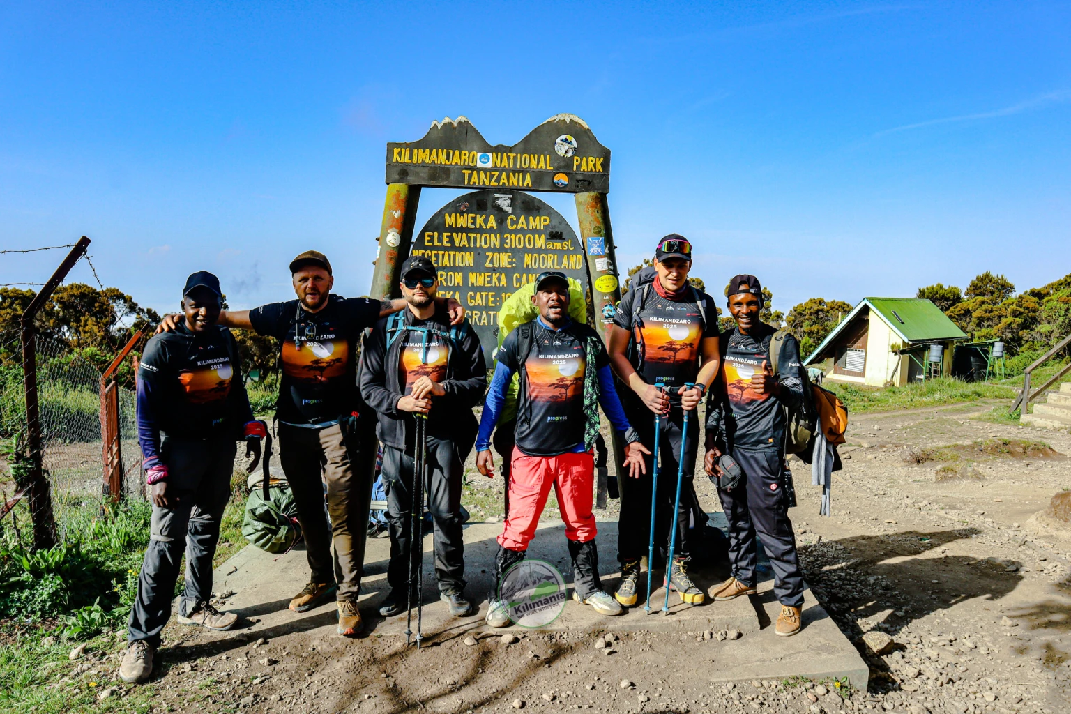 Climbers on the 8-Day Lemosho Route