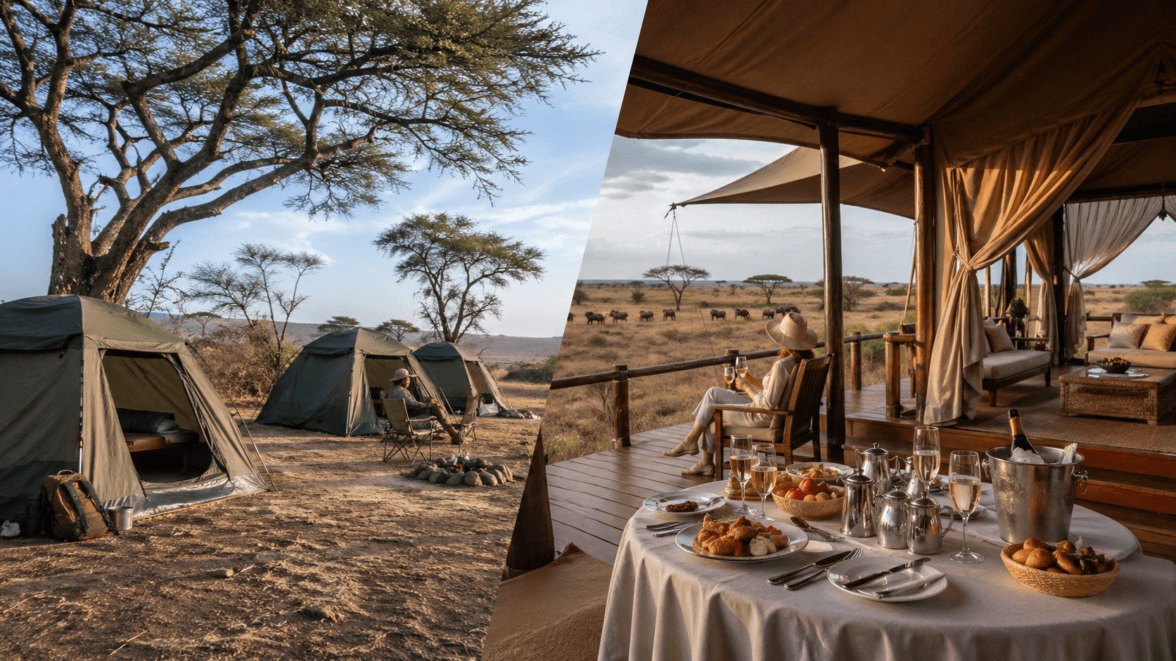 Cost of Tanzania safari accommodation comparison budget mid-range luxury Serengeti 2026.