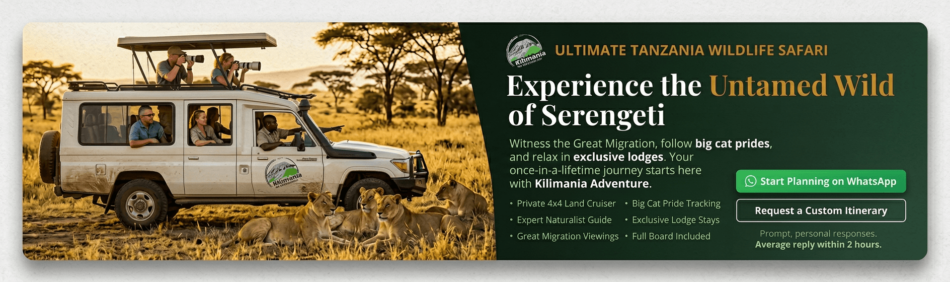 Kilimanjaro Climb & Tanzania Safari Expert 2026 | Moshi