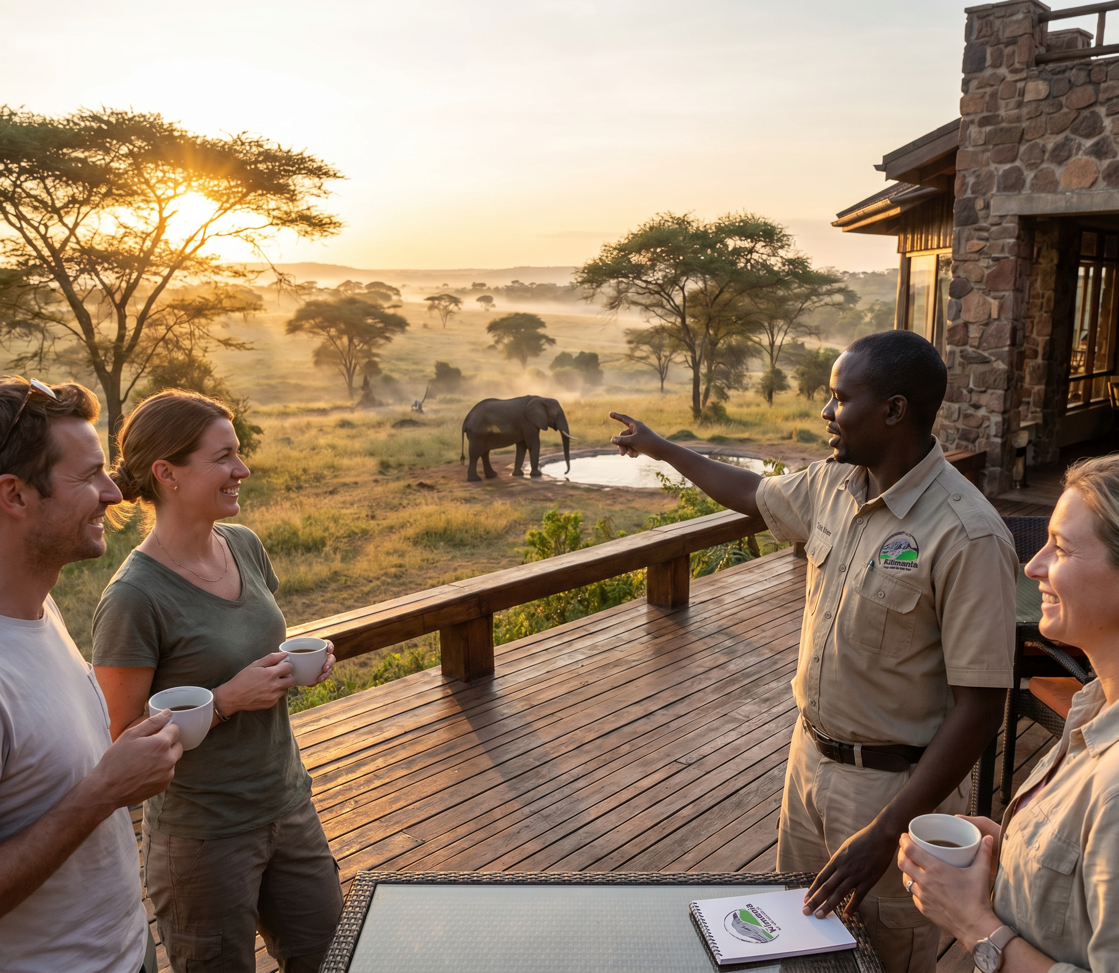15 Best Serengeti Lodges 2026: Real Prices, Migration Zones & Booking Guide 1 Best Serengeti lodges 2026 — sunrise view over Seronera Valley Central Serengeti with elephant at waterhole