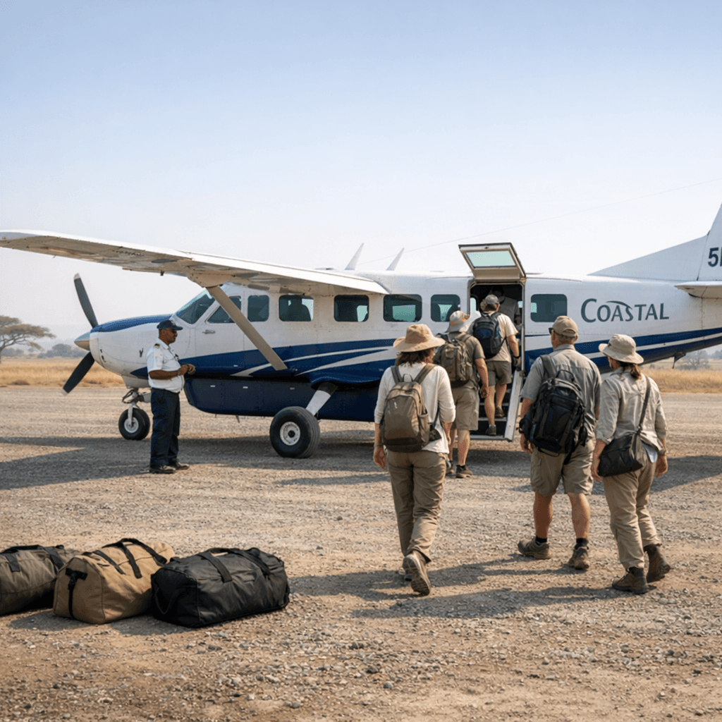 Tanzania Safari and Zanzibar Package 2026: Planning Guide 1 Tanzania safari Zanzibar package Seronera airstrip Coastal Aviation departure Serengeti