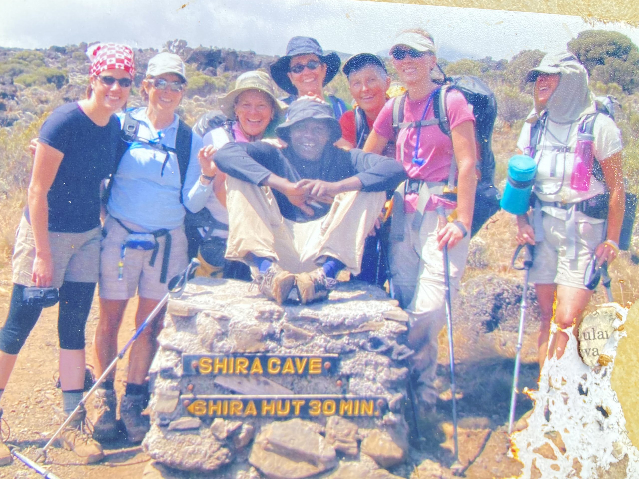 Sabinus Msimba (circa 21 years ago) at Shira Cave, beginning his journey as a Kilimanjaro guide. Senior Kilimanjaro Guide