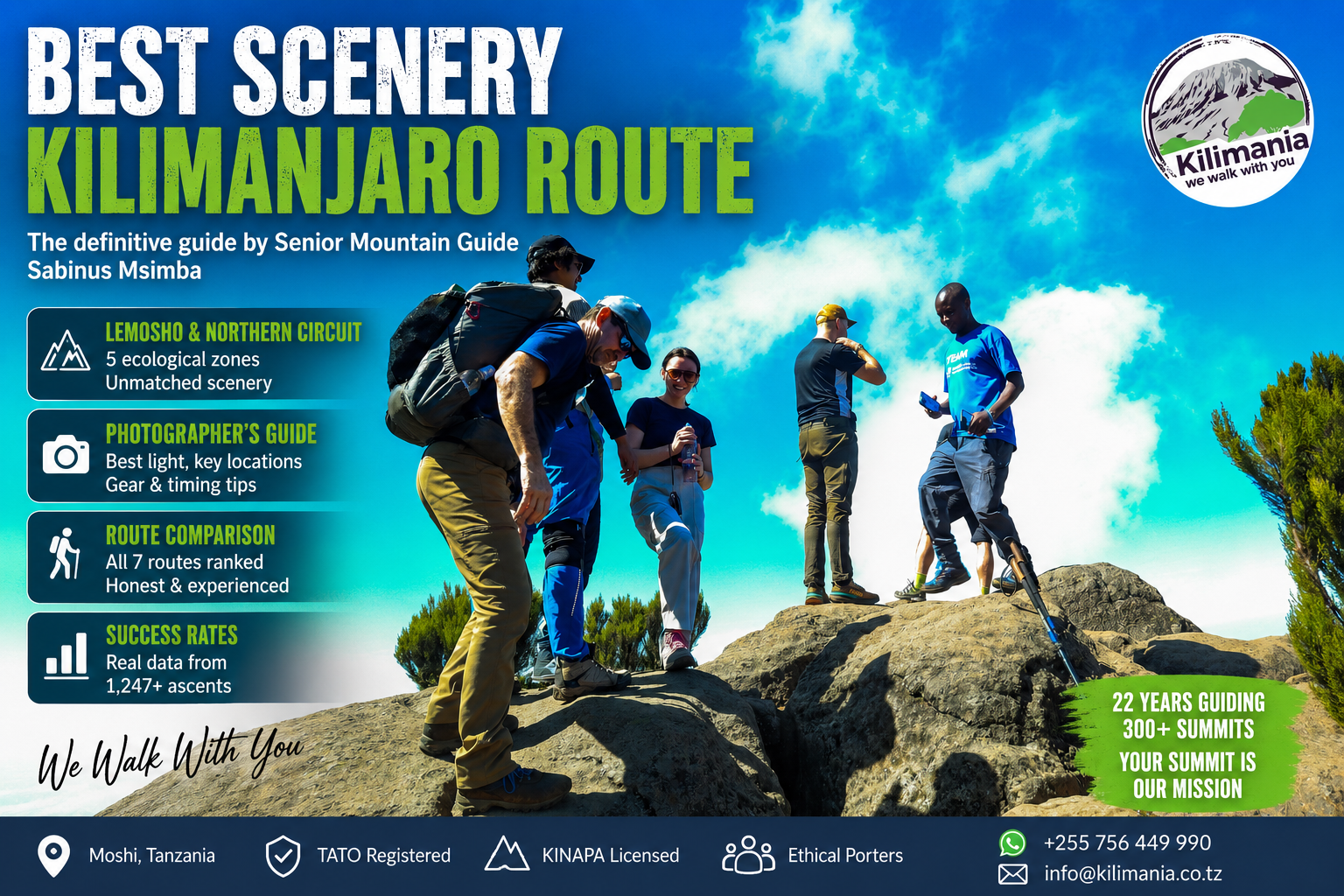 Best Scenery Kilimanjaro Route 2026: Why Lemosho & Northern Circuit Win