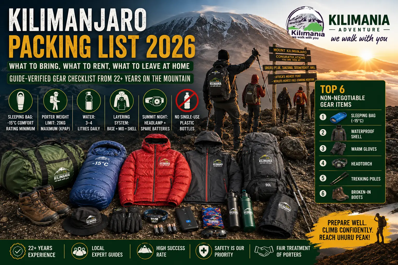 Kilimanjaro Packing List: What to Bring, What to Rent, What to Leave at Home
