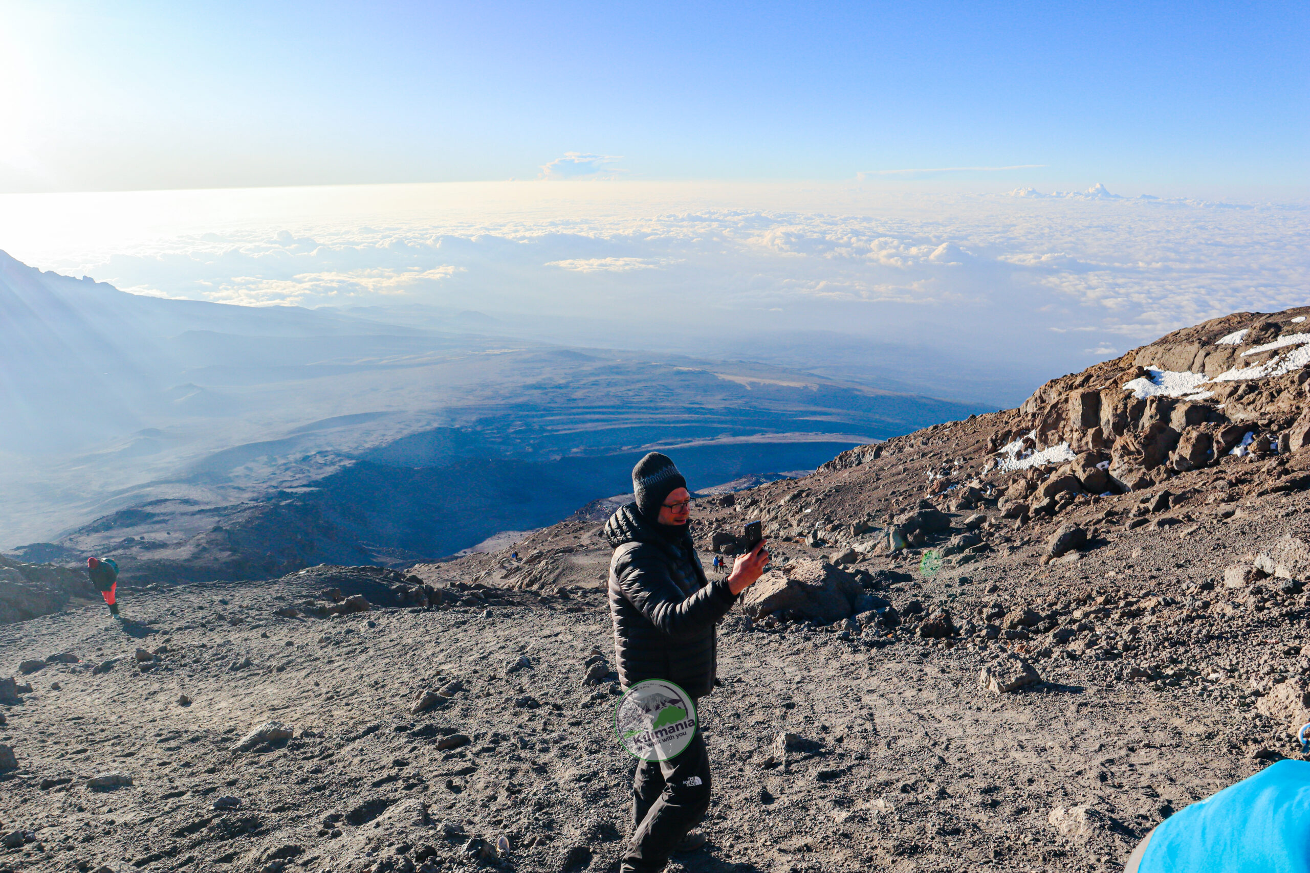 Barafu Camp sunrise view Kilimanjaro summit push — above-cloud sunrise during guided ascent to Uhuru Peak 2026