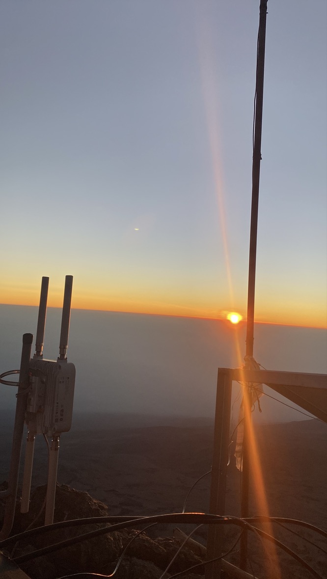 Climbers passing a KINAPA ranger post near Gilman's Point on Kilimanjaro