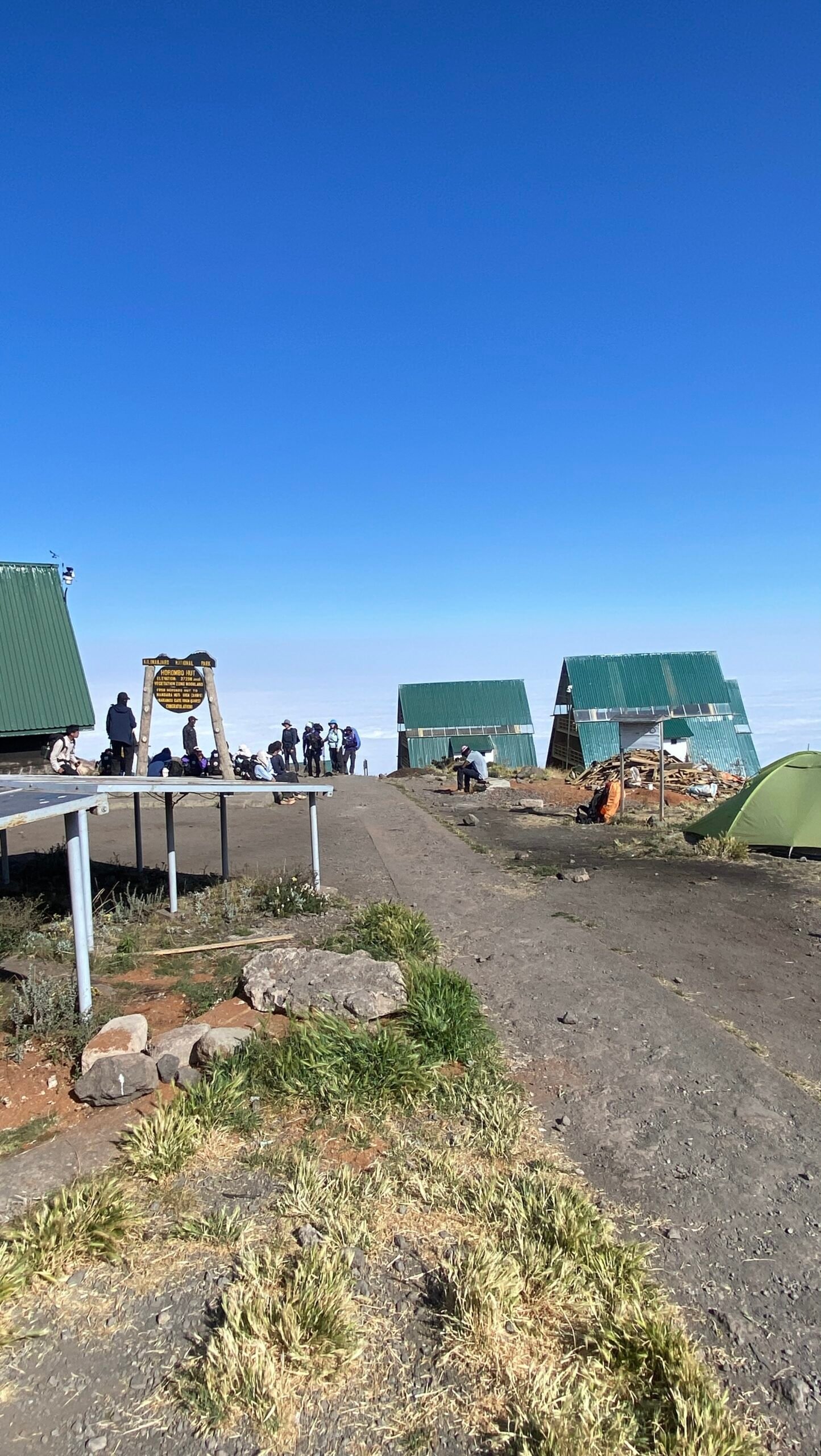 6 Days Marangu Route | Kilimania Adventure Horombo Hut camp complex panorama, destination of Day 2 on the 6-day Marangu Route
