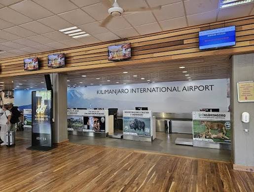 Terminal hall at Kilimanjaro International Airport (JRO), where the Kilimanjaro Airport to Moshi and Arusha transfers begin