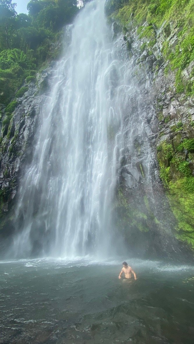 The natural swimming pool at the base of Materuni Waterfalls, Kilimanjaro Region, Tanzania